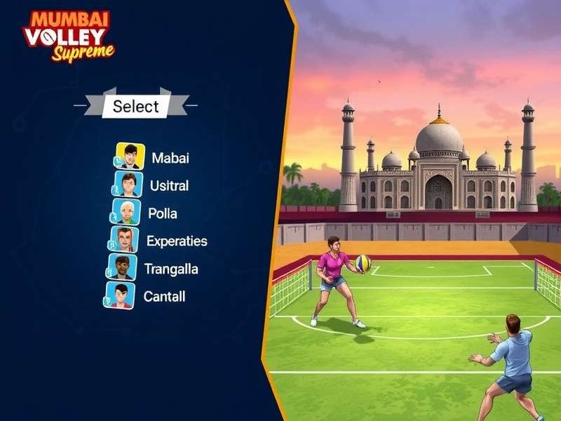 Character Selection in Mumbai Volley Supreme Mumbai Volley Supreme character selection screen