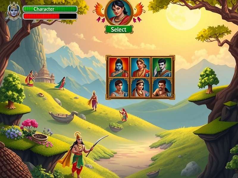 Krishna S Heavenly Battle Story Story scene from Krishna S Heavenly Battle