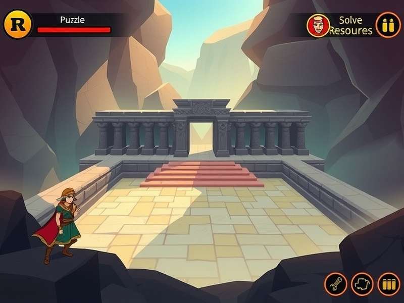 Puzzle Solving in Temple Raid Master Temple Raid Master puzzle solving interface