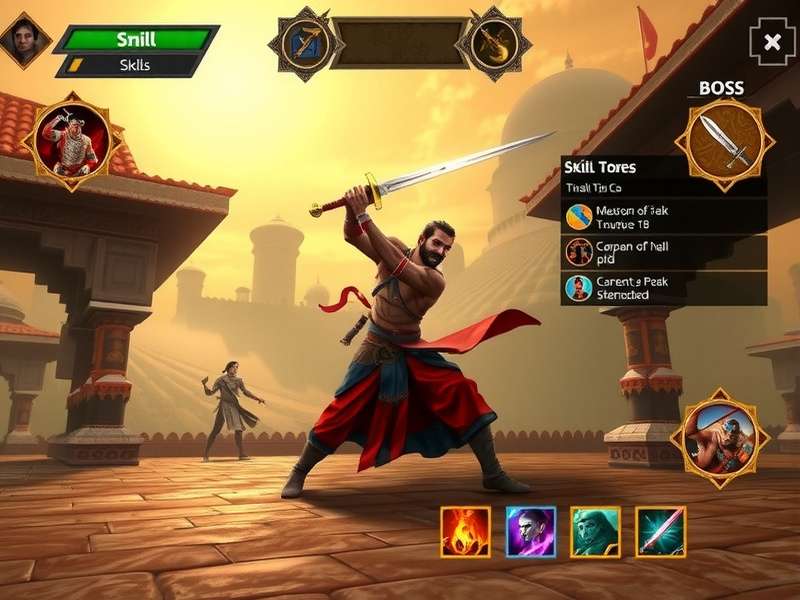 Deccan Sword Master Combat Scene Deccan Sword Master gameplay screenshot showing combat in ancient Indian setting