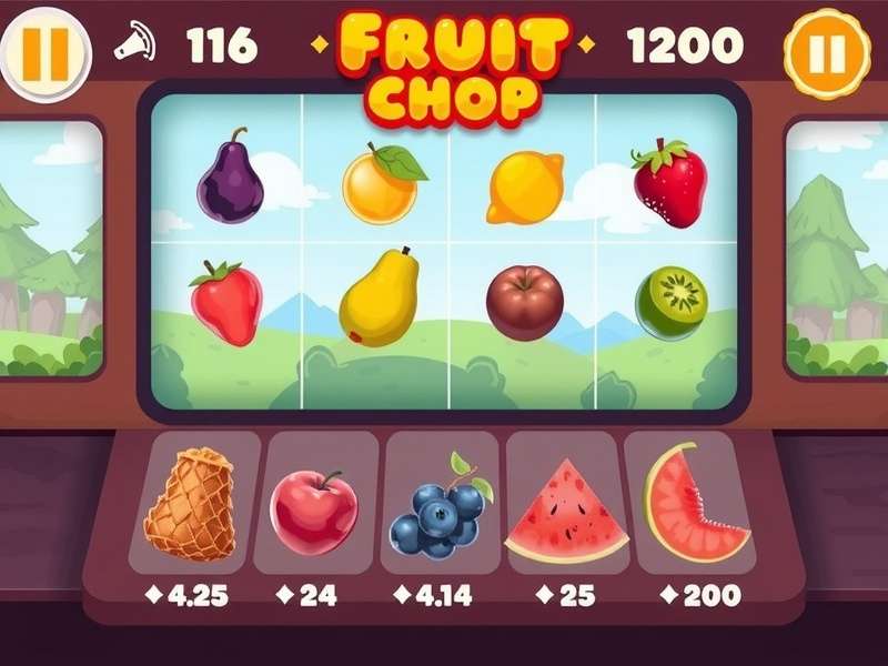 Fruit Chop Gameplay Fruit Chop gameplay screenshot showing various fruits on screen