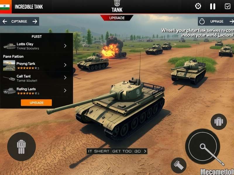 Incredible India Tank Gameplay Incredible India Tank gameplay screenshot showing detailed tank models and battlefield environments