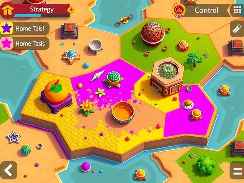 Traditional Holi celebration elements in Holi Hues Hustle