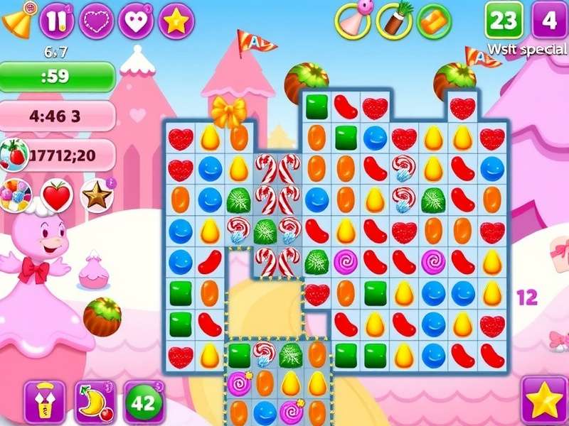 Candyland Celebration Gameplay Candyland Celebration gameplay screenshot showing colorful candy pieces