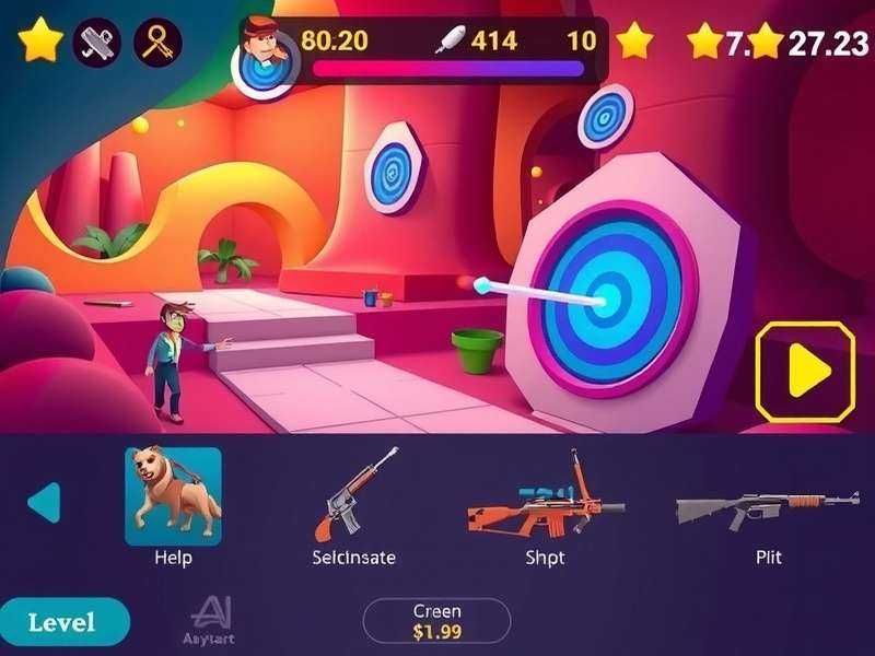 Fiesta Pistol Whiz character customization and weapon selection screen