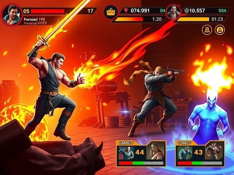 Fierce Flame Fire Fury Characters Character selection screen in Fierce Flame Fire Fury