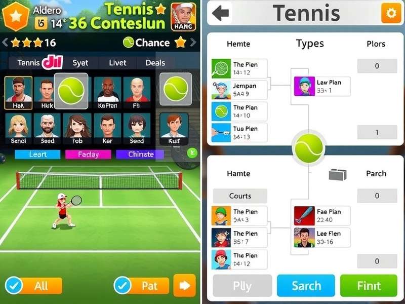Tennis Clash Ace Hero Character Customization Tennis Clash Ace Hero character customization screen showing equipment options