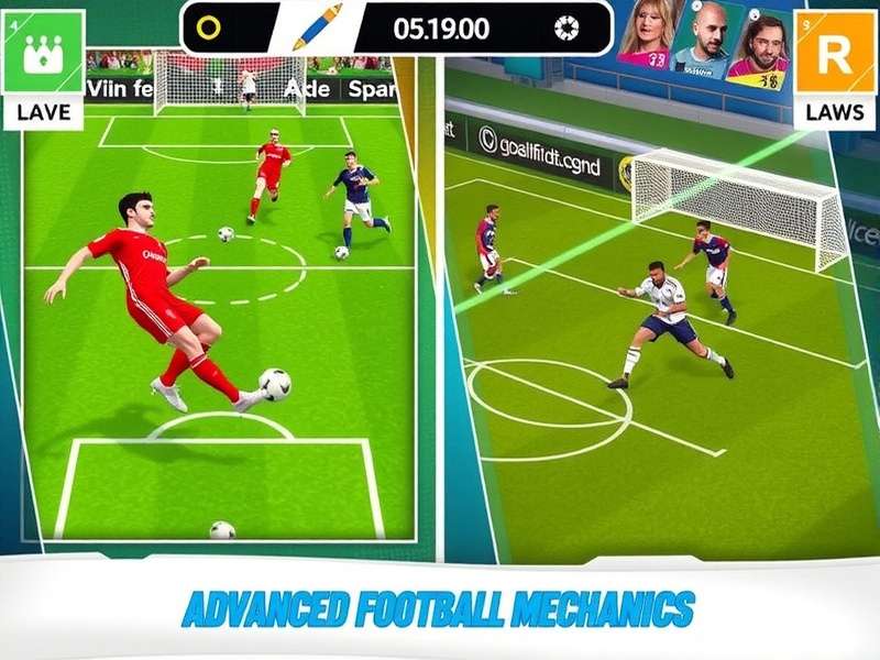 Advanced Gameplay Mechanics in Goal Scoring Legend Goal Scoring Legend gameplay screenshot showing advanced football mechanics
