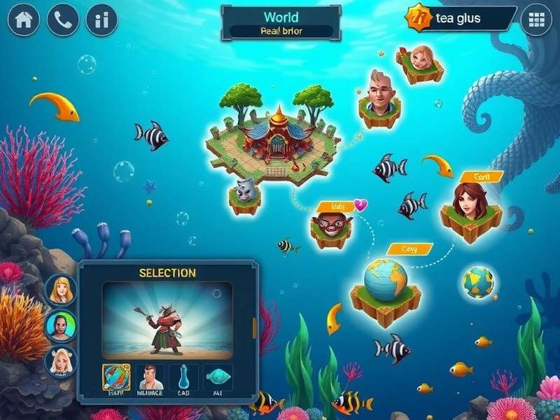Underwater Kingdom World Map Underwater Kingdom world map showing diverse aquatic regions