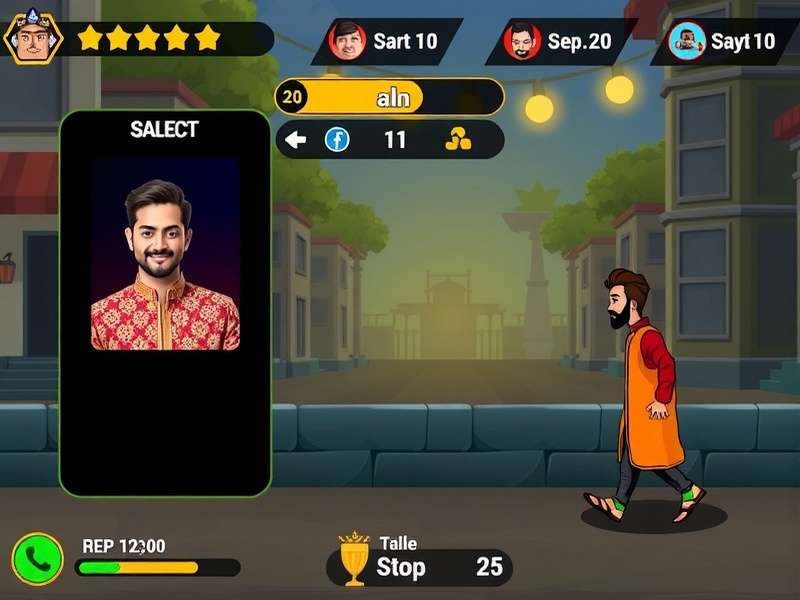 Character Selection in Bollywood Speed Run Bollywood Speed Run character selection screen