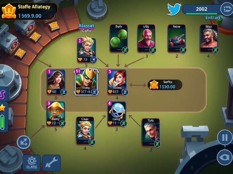 Cardamom Battle Royals Gameplay Cardamom Battle Royals gameplay illustration showing card layout and players