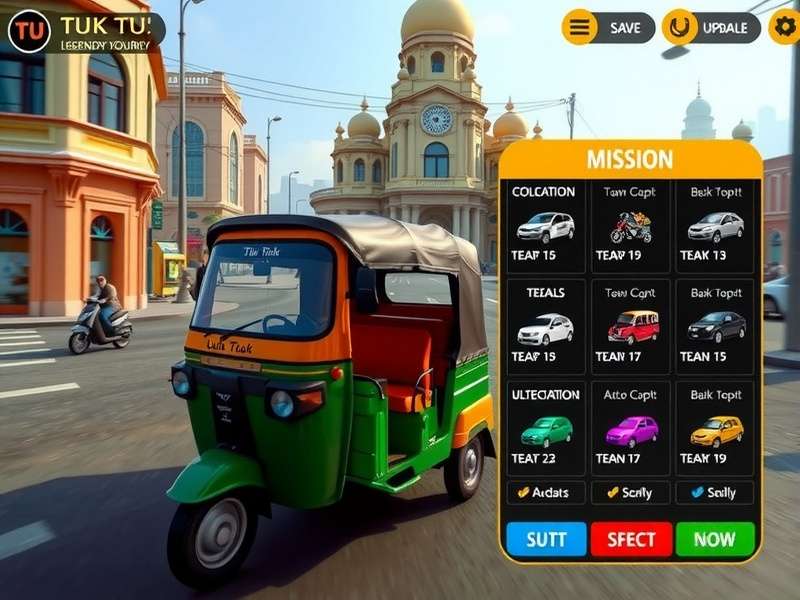 Tuk Tuk Legendary Journey Vehicle Customization Tuk Tuk Legendary Journey customization screen showing vehicle upgrade options