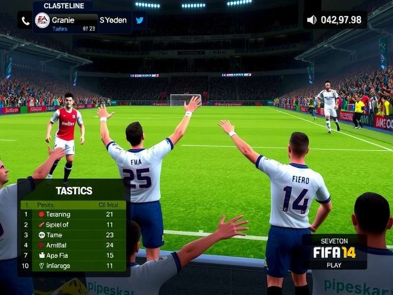 Team Management in FIFA 14 CL Elite FIFA 14 CL Elite team selection and tactics screen