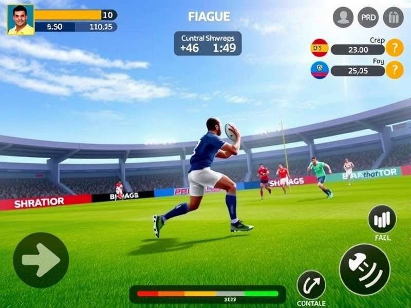 Bharat Rugby Dominators Gameplay Bharat Rugby Dominators gameplay screenshot showing rugby action