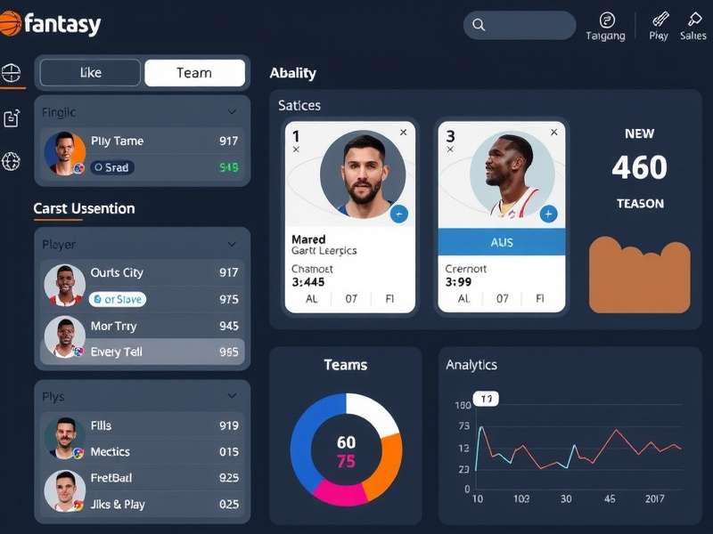 Fantasy Basketball Analytics Dashboard Basketball Fantasy analytics dashboard with player performance metrics