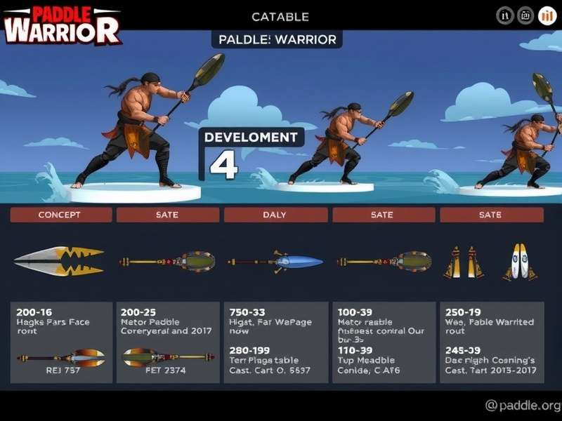 Paddle Warrior Champion Development Journey Development timeline of Paddle Warrior Champion from concept to release