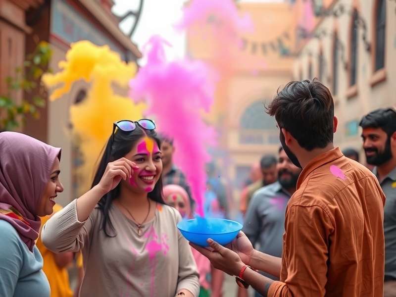 Vibrant Holi Dazzle Discovery Gameplay Holi Dazzle Discovery gameplay with colorful powders