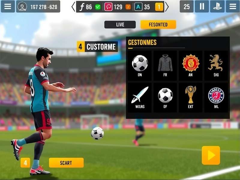 Goa Midfield Champion Player Customization Player customization options in Goa Midfield Champion