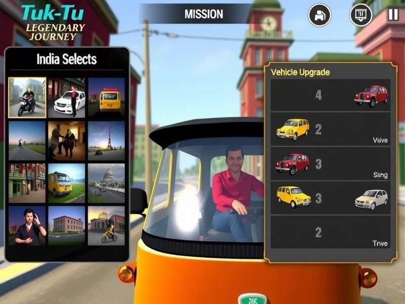 Tuk Tuk Legendary Journey Gameplay Tuk Tuk Legendary Journey gameplay screenshot showing auto rickshaw in Indian city