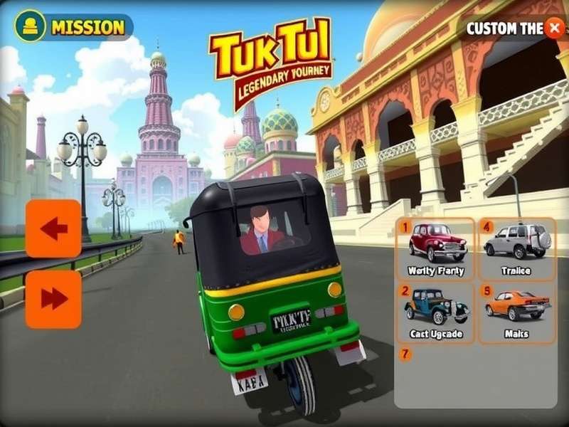 Tuk Tuk Legendary Journey Mission Selection Tuk Tuk Legendary Journey mission selection screen showing various Indian locations