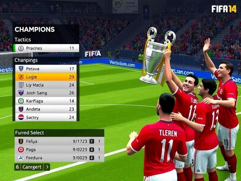 Champions League Celebration in FIFA 14 CL Elite FIFA 14 CL Elite Champions League celebration scene