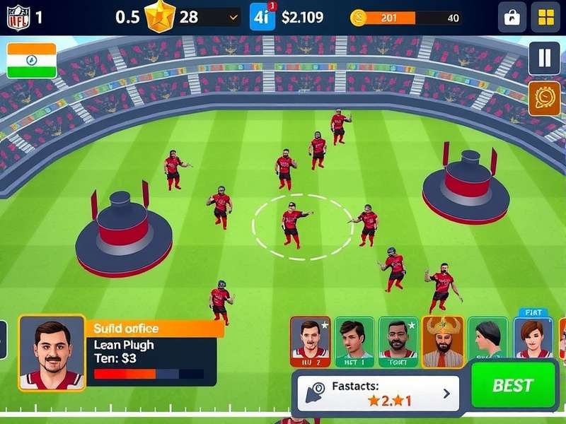 Desi NFL Grand Battle - Extensive Character Customization Desi NFL Grand Battle character customization screen showing diverse options