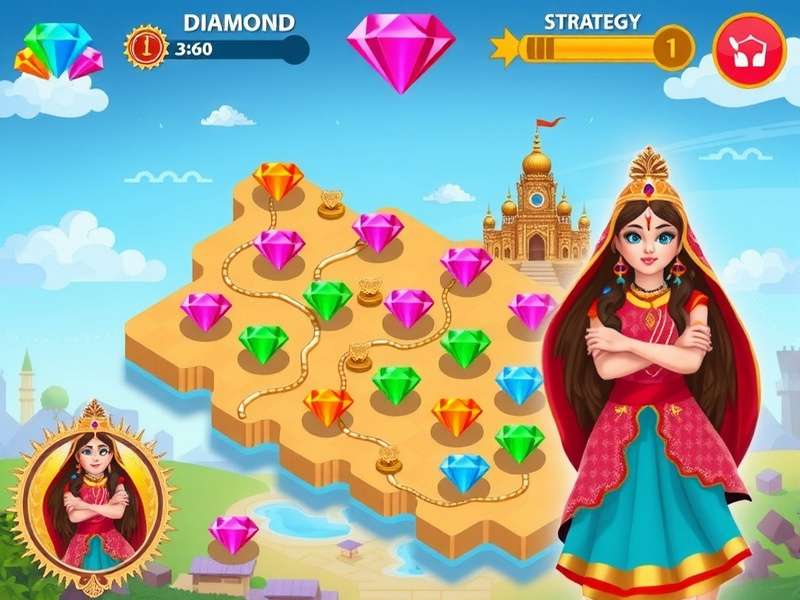 Diamond Dreamland Gameplay Diamond Dreamland gameplay screenshot showing colorful diamond collection