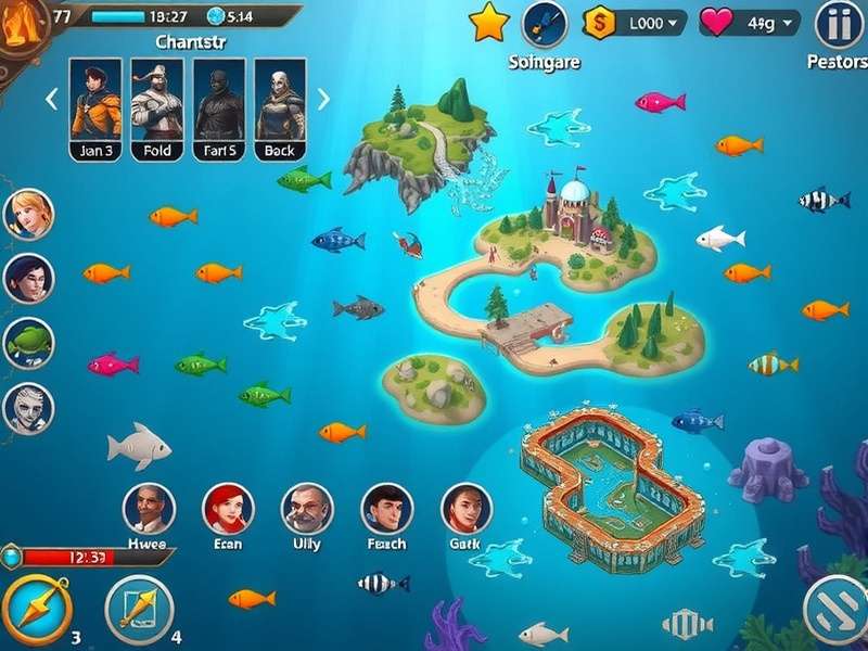 Underwater Kingdom Gameplay Underwater Kingdom gameplay screenshot showing vibrant marine environment
