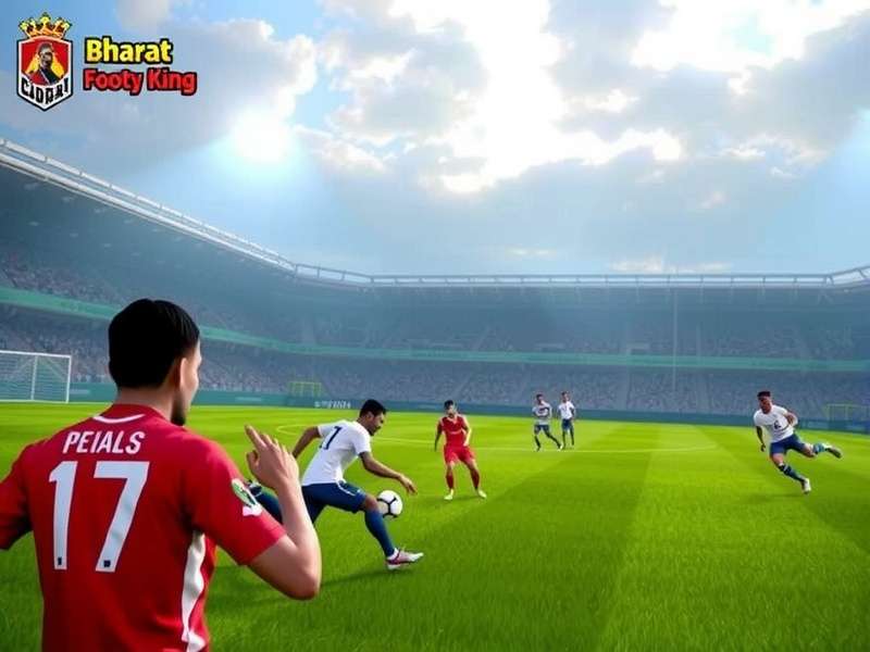 Bharat Footy King Gameplay Bharat Footy King gameplay screenshot showing realistic football action