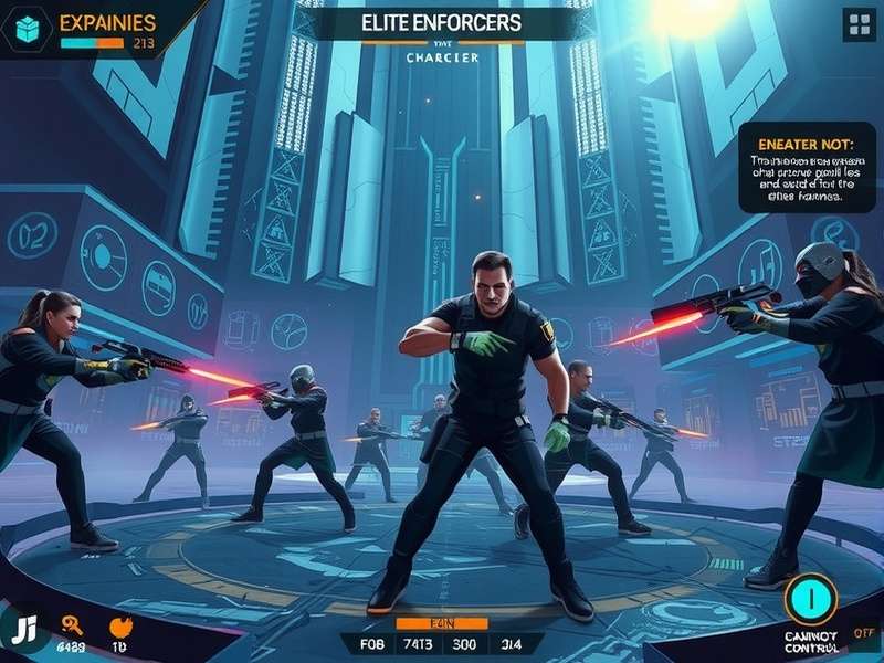 Character Selection in Elite Enforcers Elite Enforcers character selection screen