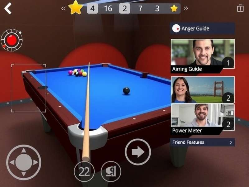 Namaste Pool Star Social Features Namaste Pool Star multiplayer interface showing social features and friend challenges