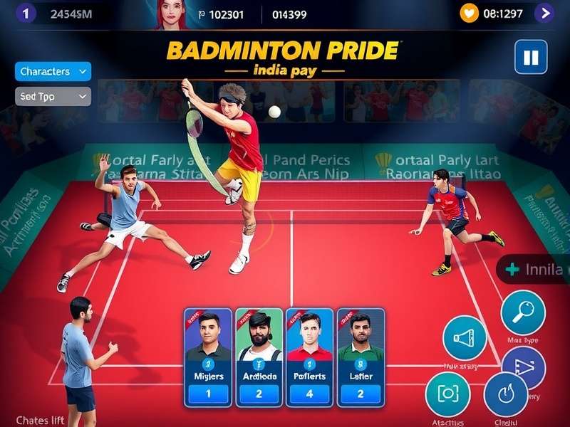 Game Controls and Interface Badminton Pride India control scheme and interface