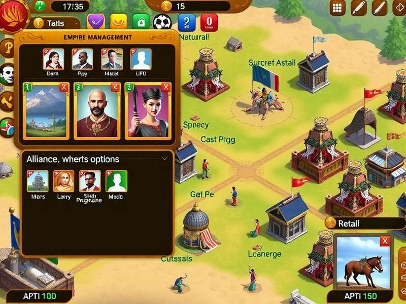 Maharaja S Empire Builder Diplomacy Interface Diplomacy interface in Maharaja S Empire Builder showing alliance options