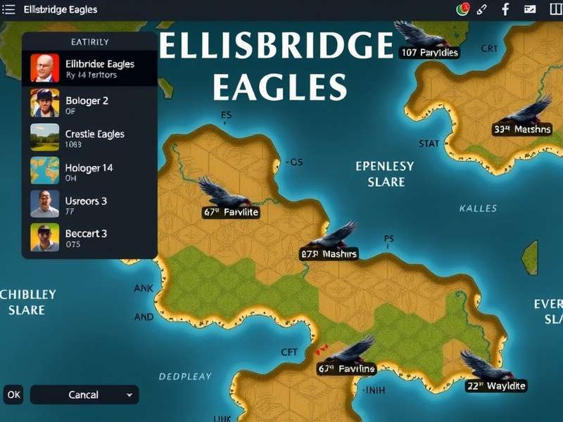 Advanced Territory Control in Ellisbridge Eagles Ellisbridge Eagles strategy map showing territory control