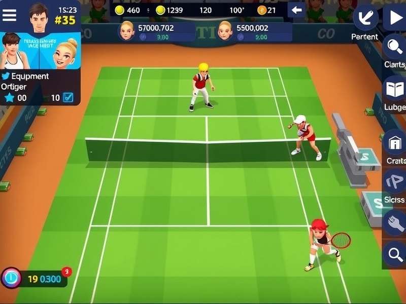 Tennis Clash Ace Hero Character Selection Screen Tennis Clash Ace Hero gameplay screenshot showing character selection