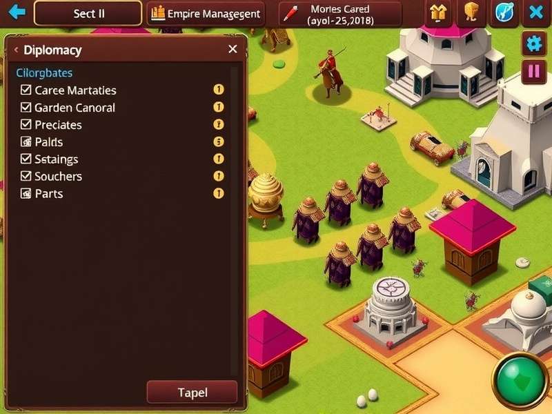 Maharaja S Empire Builder Empire Management Interface Maharaja S Empire Builder gameplay screenshot showing empire management interface