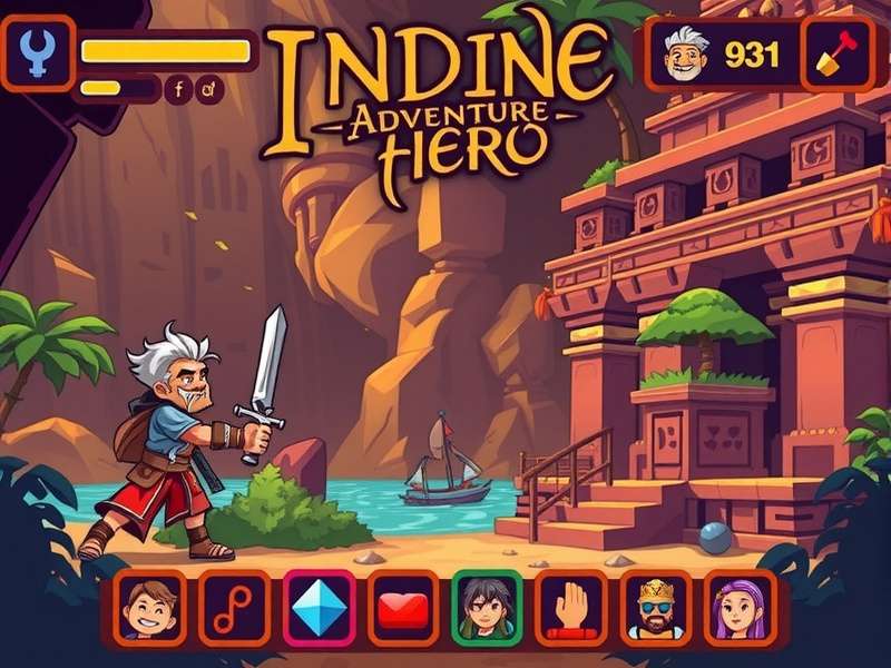 Indore Adventure Hero Gameplay Indore Adventure Hero gameplay screenshot showing character action