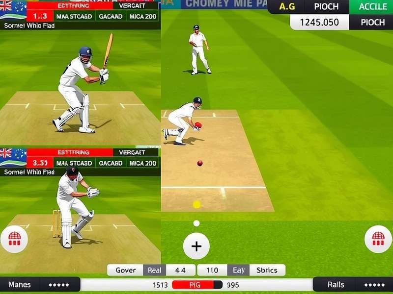 Karnataka Cricket Champion Batting Interface Karnataka Cricket Champion gameplay screenshot showing batting interface