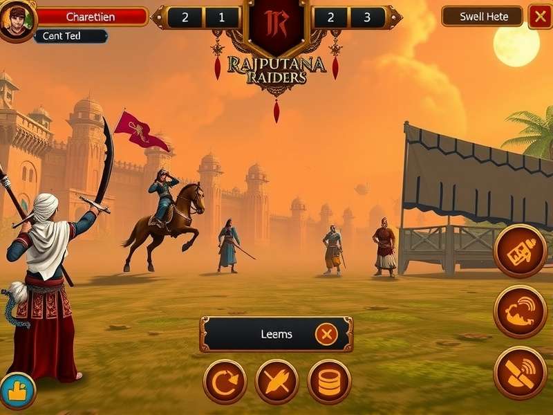 Rajputana Raiders Character Selection Rajputana Raiders character selection screen