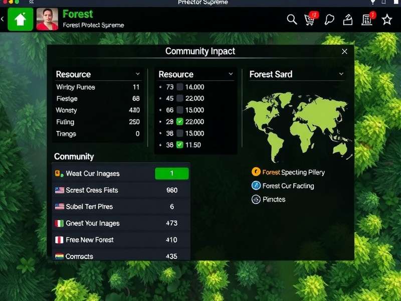 Game Community Impact Visualization Forest Protector Supreme community impact infographic