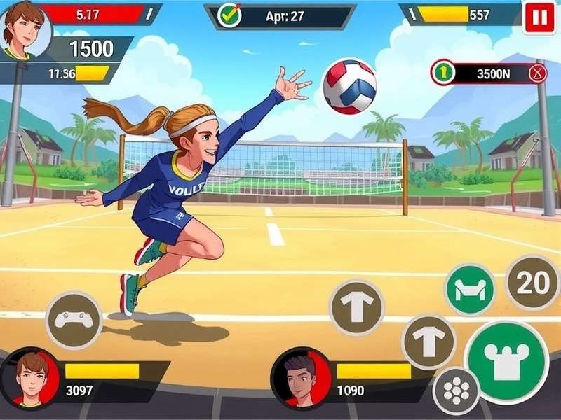 Volley Heroes Triumph Game Interface Volley Heroes Triumph Game Interface and Characters