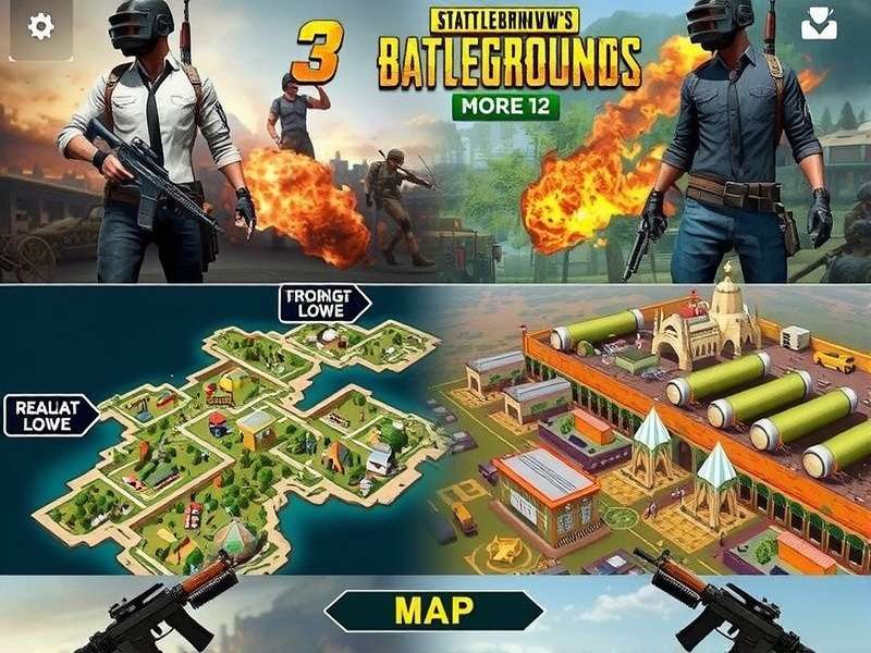 PUBG Mobile Battle Royale Gameplay PUBG Mobile gameplay screenshot showing battle royale action