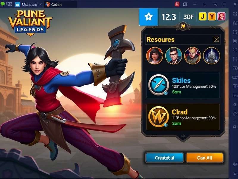 Pune Valiant Legends - Hero Selection Pune Valiant Legends character selection screen