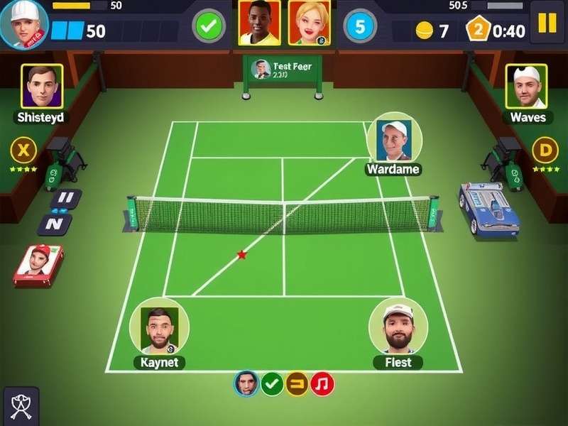 Character roster in Tennis Clash Rally Champion Tennis Clash Rally Champion character selection screen