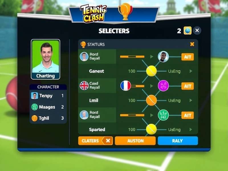 Tennis Clash Rally Champion in action Tennis Clash Rally Champion gameplay screenshot