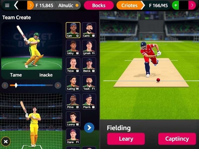 Cricket Blast Supreme Batting Interface Cricket Blast Supreme gameplay screenshot showing batting interface
