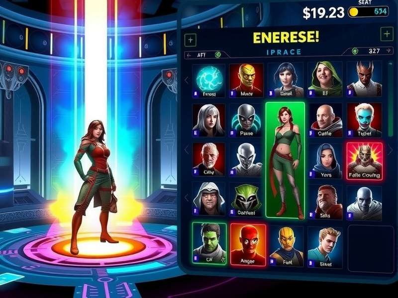 Energy Enforcers Character Selection Interface Energy Enforcers character selection screen showing diverse roster