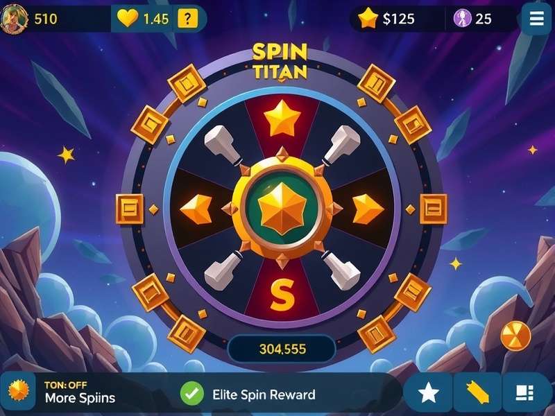 Elite Spin Titan Gameplay Interface Elite Spin Titan gameplay interface showing spin mechanics and rewards