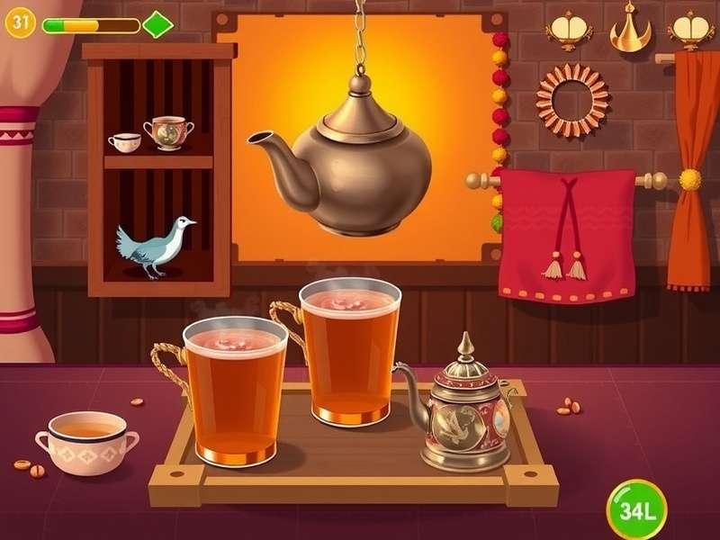 Chai Magic Journey - Cultural Elements Showcase Cultural elements in Chai Magic Journey showing traditional Indian setting