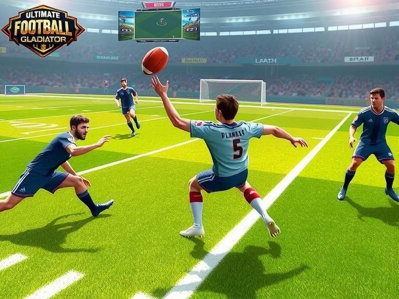 Ultimate Football Gladiator Gameplay Ultimate Football Gladiator gameplay screenshot showing intense football action